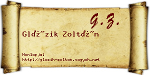 Glózik Zoltán névjegykártya